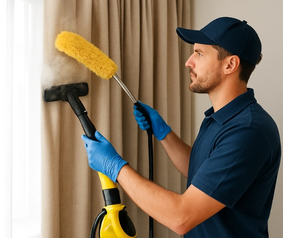 Trusted curtain steam cleaning technician Matty Curtain Cleaning sunshine-vic QLD