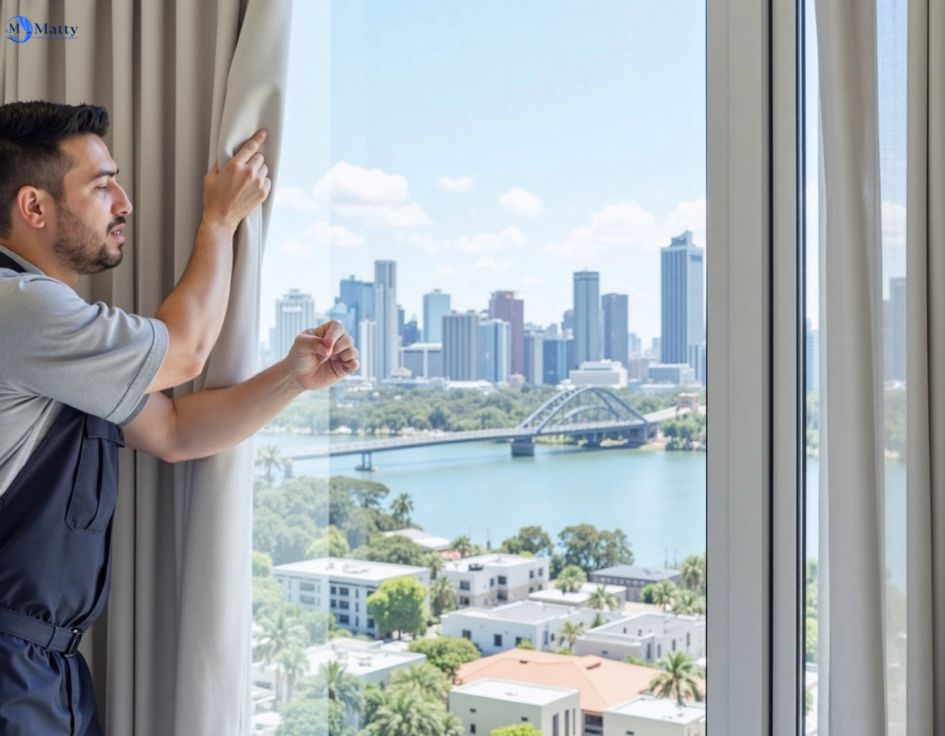 Professional curtain steam cleaning service sunshine-vic QLD by Matty Curtain Cleaning
