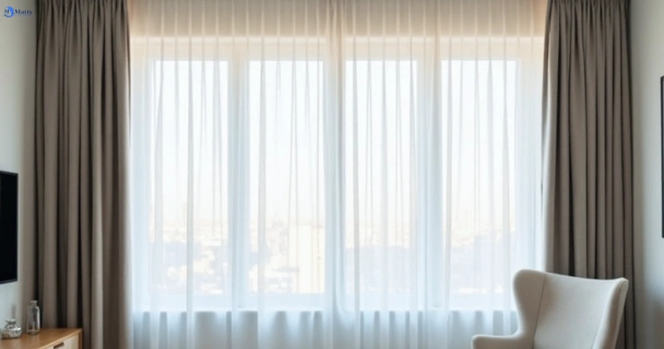 Freshly steam cleaned curtains in sunshine-vic QLD