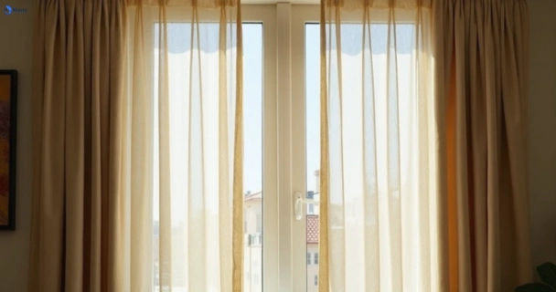 Dusty and dull curtains in sunshine-vic before steam cleaning